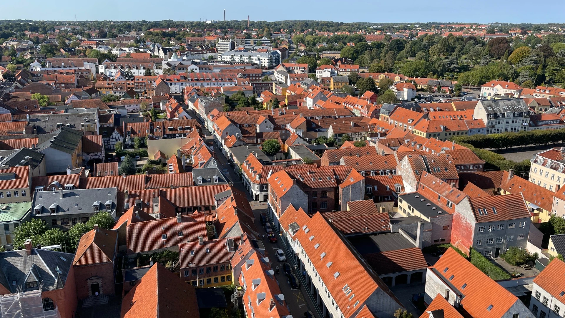 Helsingør set fra oven